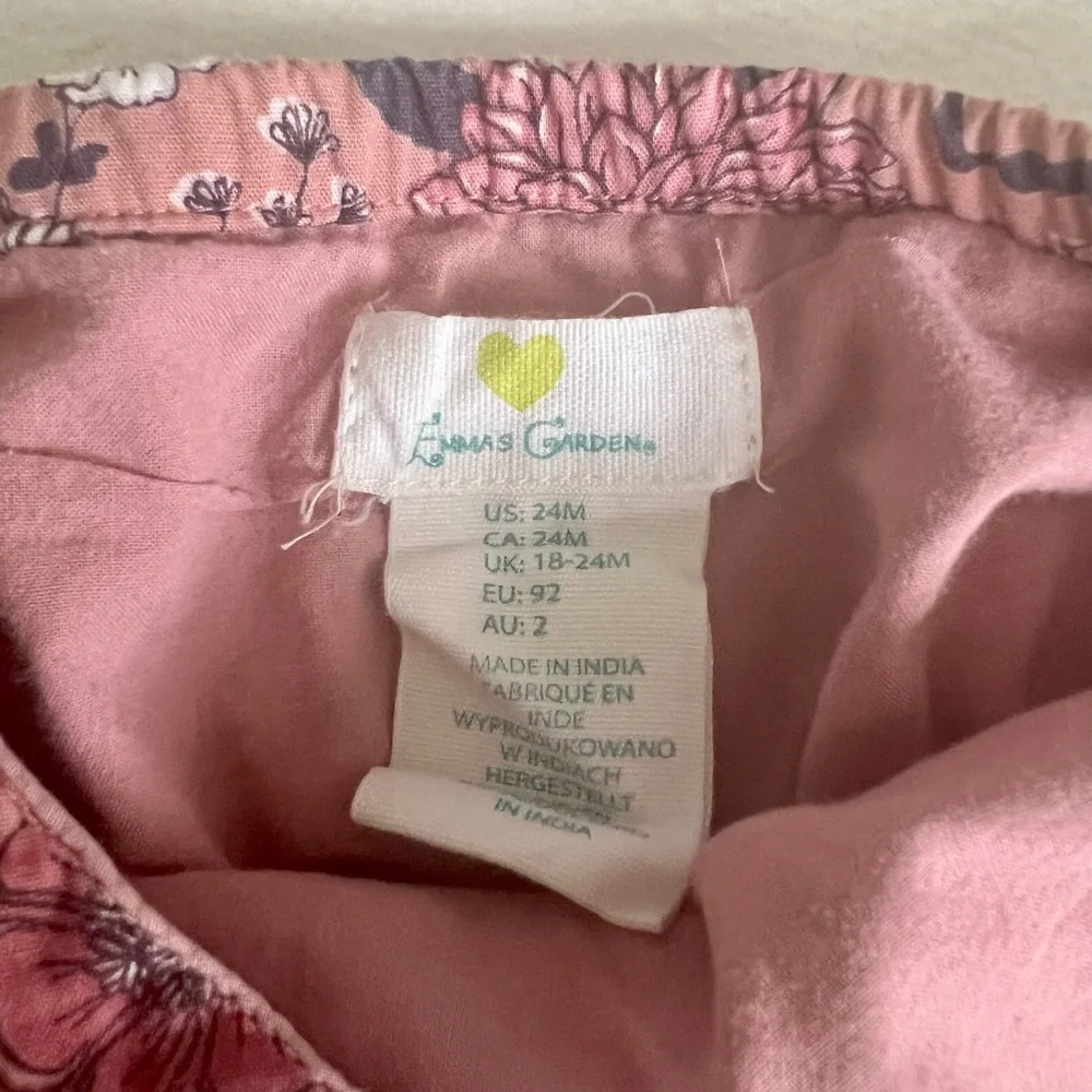 Emma’s Garden Floral Pink Halter Romper - Picture 4 of 5